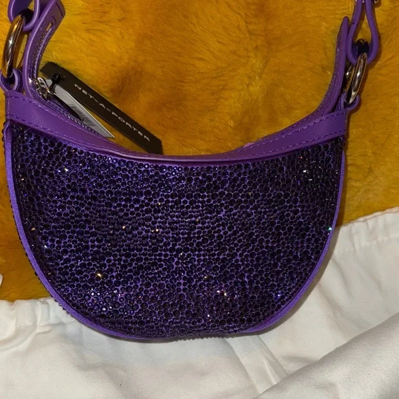 Versace Shimmering Purple crystal Medusa Shoulder Bag new with tags ✨ - Picture 4 of 5